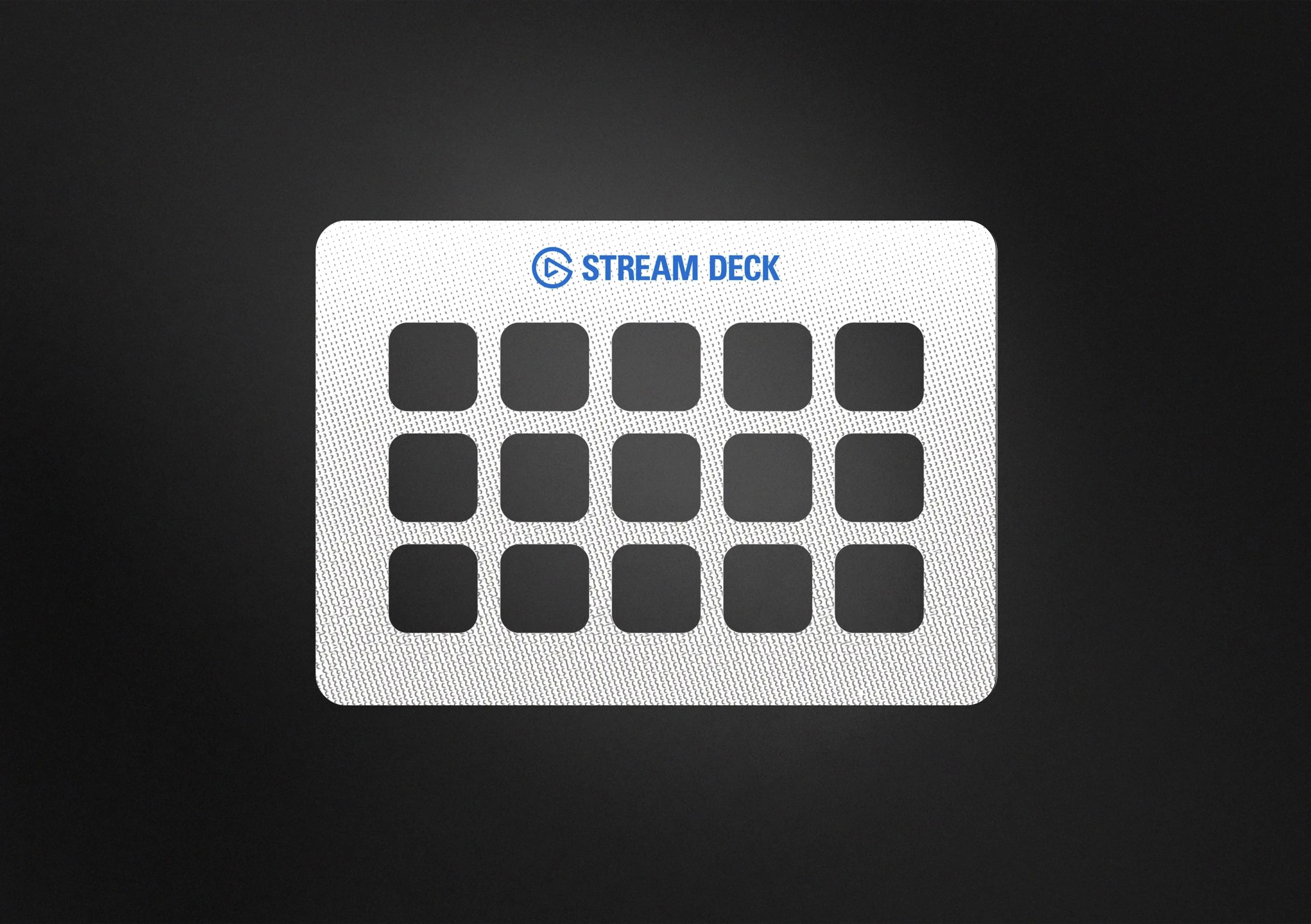 Stream Deck Plain Grain Blue Faceplate | Elgato